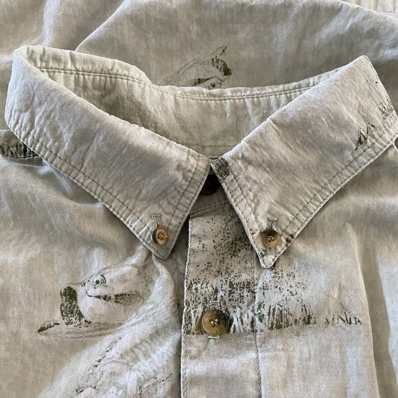 Hook & Tackle Shirt Men’s Size Large Button Down Pocket Short Sleeve Fish - Picture 6 of 6